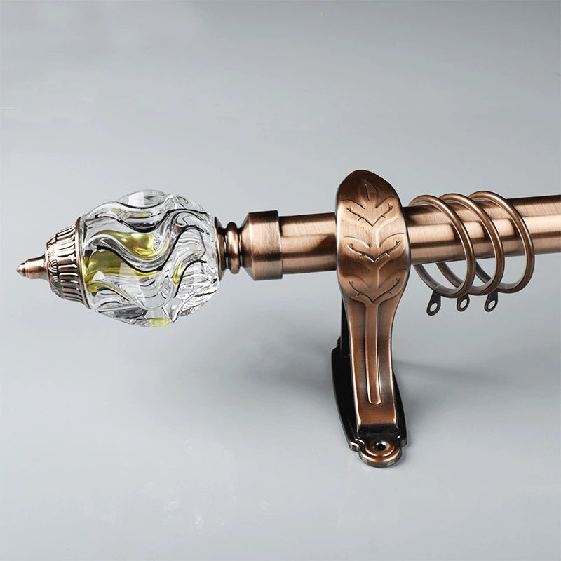 European style curtain rod luxury Roman rod single rod double rod side mounted top mounted curtain sliding rail hardware accessories