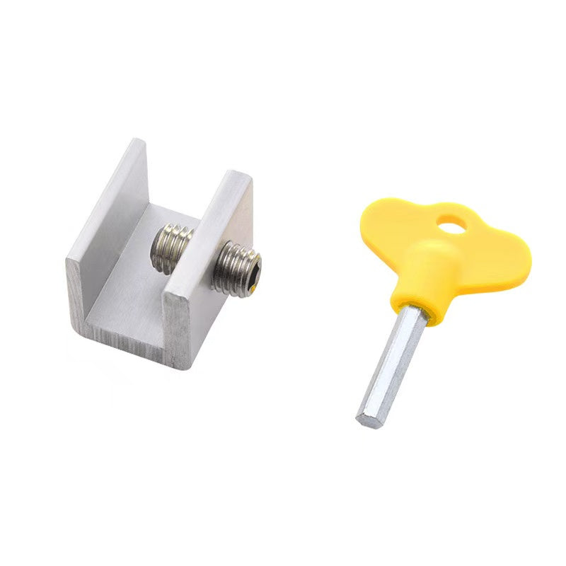 Child friendly window limiters, non perforated fixed safety locks, aluminum alloy anti-theft window locks, manufacturer wholesale