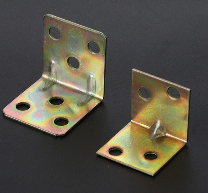 Corner code 90 degree right angle furniture fixator connector, T-shaped iron corner code triangle iron fixing bracket, L-shaped hardware accessories