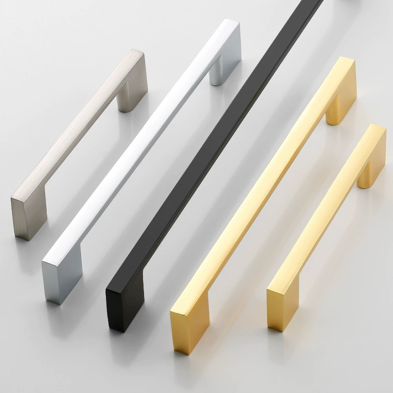 Cross-border supply of modern wardrobe door long handle simple aluminum alloy door handle